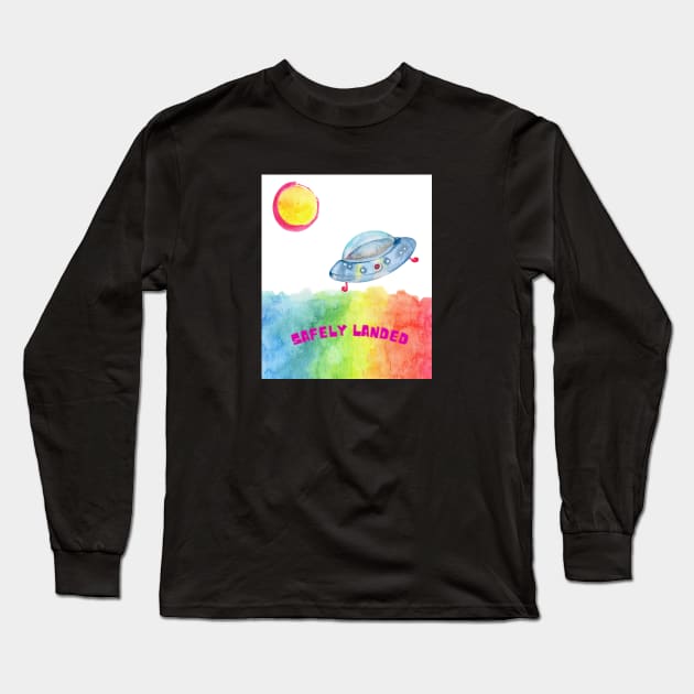 Safely Landed UFO Long Sleeve T-Shirt by Mission Bear